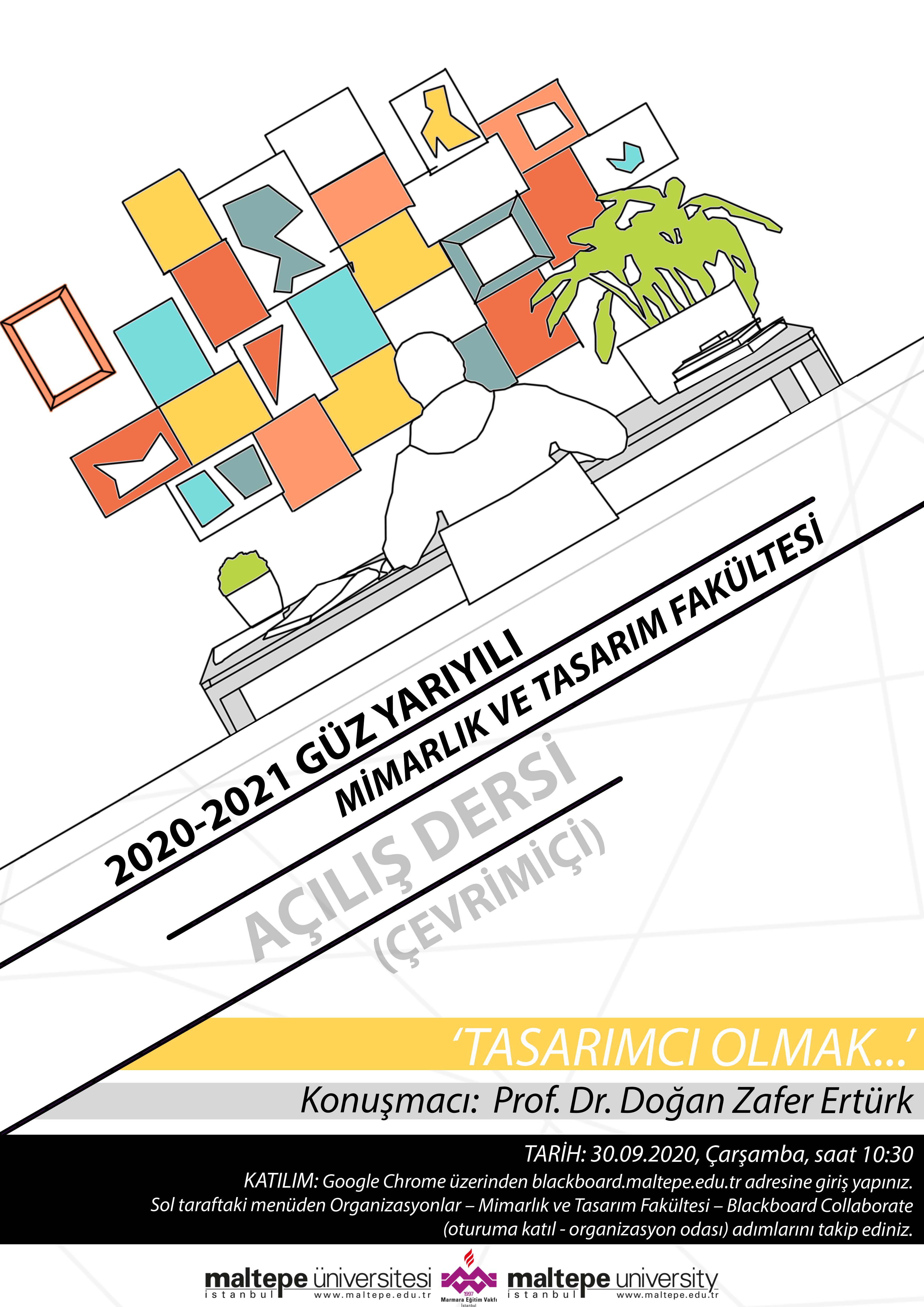 Mimarlık ve Tasarım Fakültesi 2020-2021 Güz Yarıyılı Açılış Dersi
