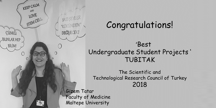 We would like to congratulate Gizem Tatar, our medical student, for her success.